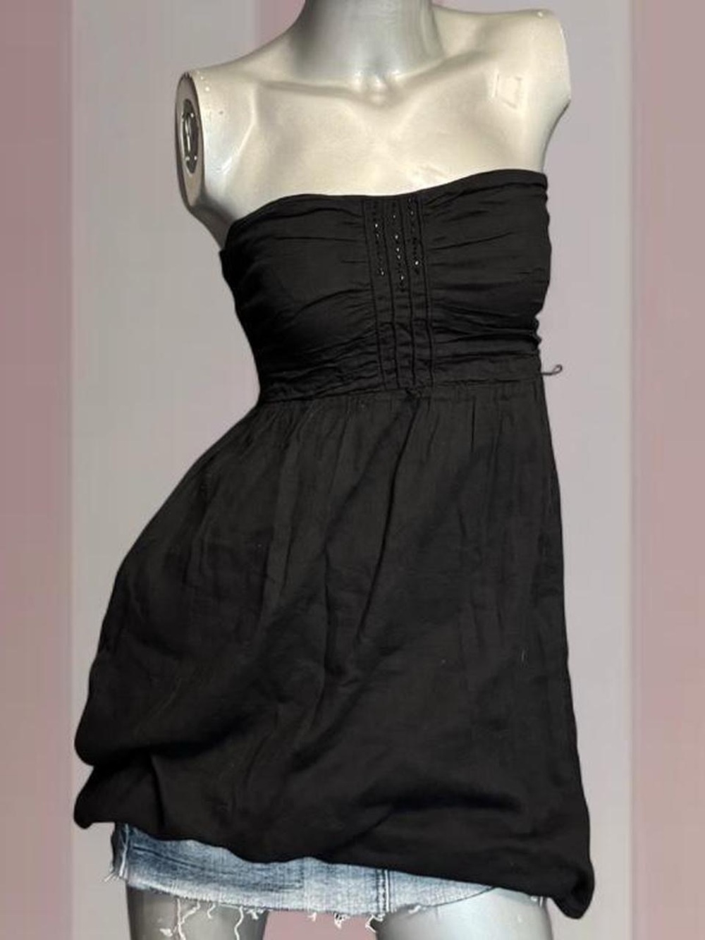 Kismet Y2K Black Babydoll strapless top/dress